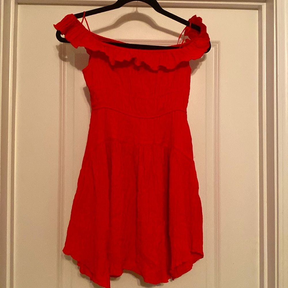 Red small mini dress